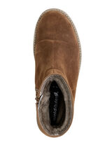 Waldläufer, gefütterte Damen-Boots, Winterschuhe, Weite H, mit Lammfell COGNAC