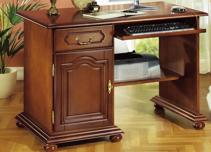 Computer-Schreibtisch mit Echtholfurnier 