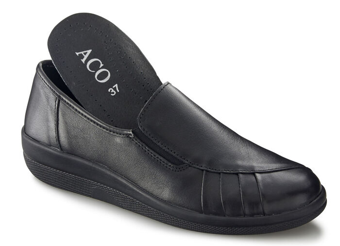 Slipper mit Wechselfu&szlig;bett SCHWARZ