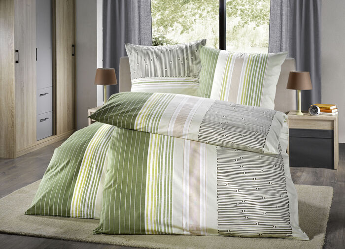Bettwäsche-Garnitur aus 100% Baumwolle GRÜN