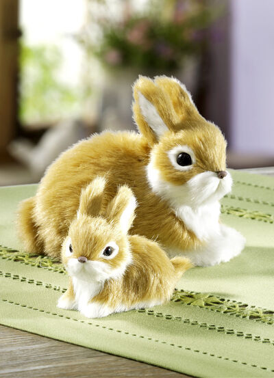 Hasen, 2er-Set, mit weichem Kunstfell 