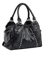 Tasche aus Nappaleder und Synthetikmaterial SCHWARZ