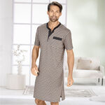 Kurzarm-Nachthemd mit Knopfleiste 