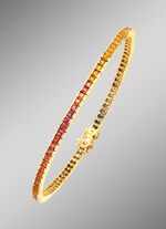 Hochwertiges Armband mit echten Safiren in Multicolor 