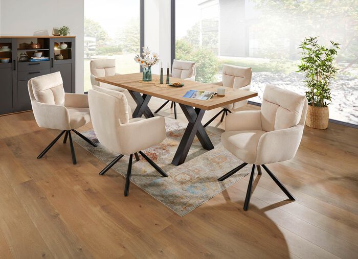 2er-Set Armlehnenst&uuml;hle in XXL-Sitzbreite 