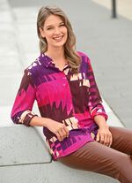 Bluse mit farbbrillantem Druck 