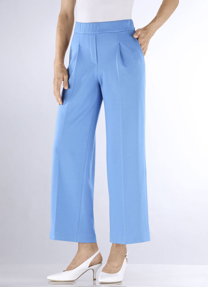 Knöchellange Hose mit weitem Bein  AZURBLAU