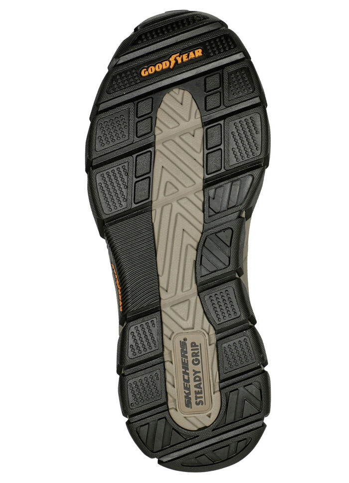 SKECHERS, bequeme Herren-Slipper, mit geformter Slip-Ins Fersenplatte DUNKELBRAUN