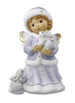 Engel mit H&auml;schen aus der Nina & Marco-Serie von Goebel BLAU