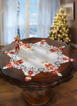 Tischdecke Stern mit filigraner Stickerei 