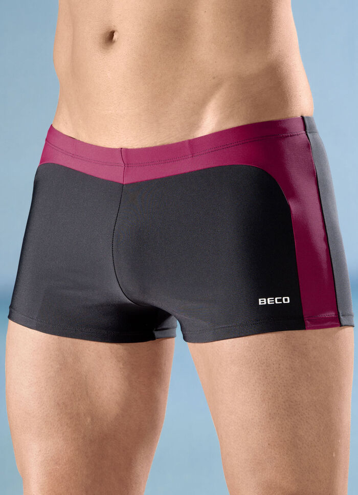Zweierpack Badepants mit farbigen Einsätzen 