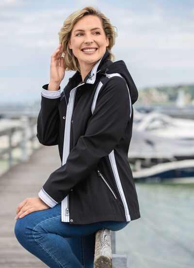 Jacke mit abnehmbarer Kapuze 