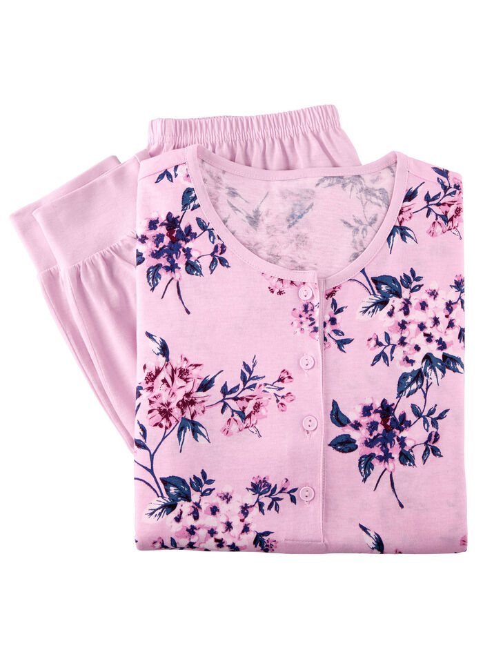 Zweierpack Schlafanzüge, Langarm und Knopfleiste  