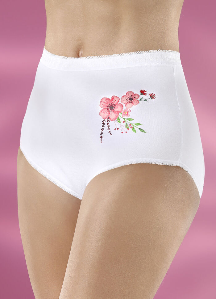 Fünferpack Slips mit Druckmotiv 