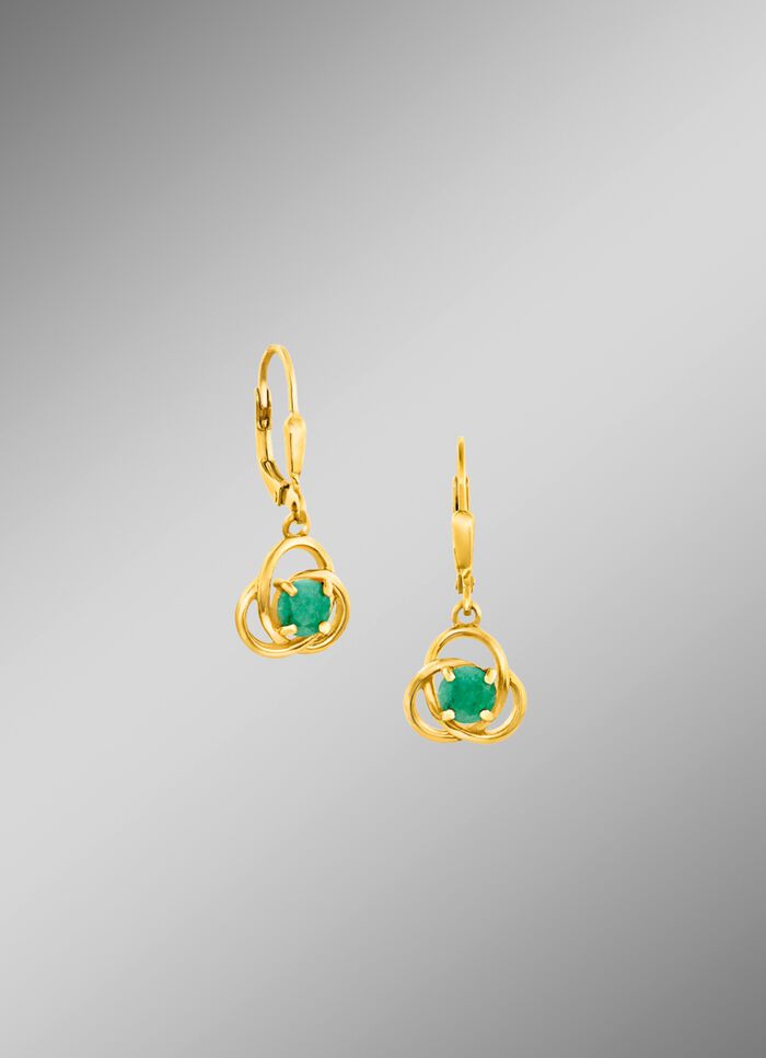 Ohrringe mit echt Smaragd 