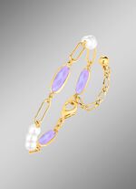 Schmuckset, 3-teilig, aus Messing mit Kristallsteinen 