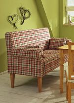 Rustikales Tisch-Sofa mit Federkern ROT KARIERT