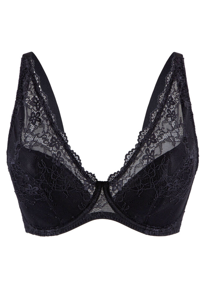 LingaDore Bügel-BH mit zarter Elastikspitze SCHWARZ