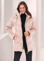 Jacke in topmodischer Lackoptik BEIGE