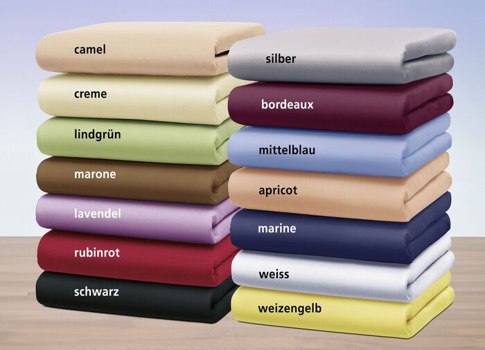 Edel-Jersey-Spannbetttuch mit Elasthan APRICOT