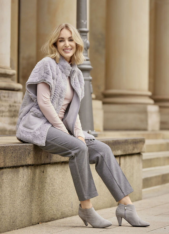 Weste in Zopfmuster-Optik 