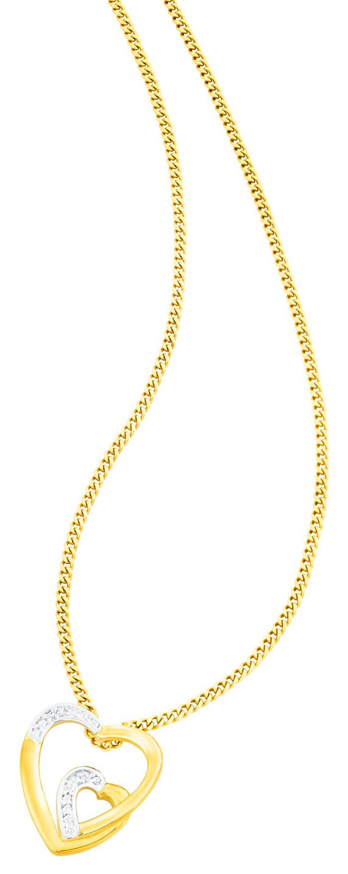 Zeitloser Herz-Anh&auml;nger in Bicolor 