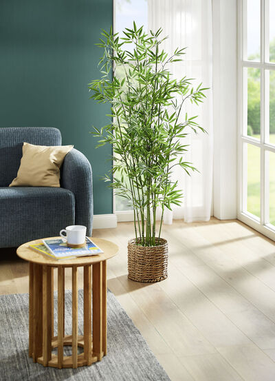 Bambus in Wasserhyazinthen-Korb 