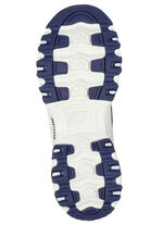 SKECHERS Schnür-Sneaker mit Veloursleder-Besätzen BLAU-PINK