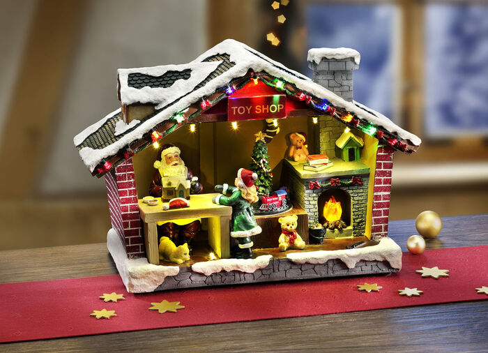 Beleuchtetes Weihnachtshaus 