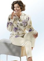 Götting Schlafanzug, Langarm, mit Knopfleiste und Bündchen 