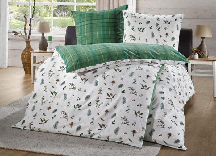 Flauschig weiche Wende-Bettw&auml;sche aus reiner Baumwolle 