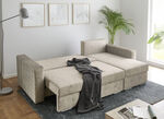 Polsterecke mit Bettfunktion BEIGE