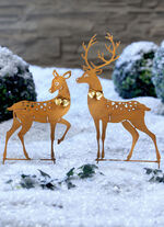 Reh und Hirsch mit Glöckchen 