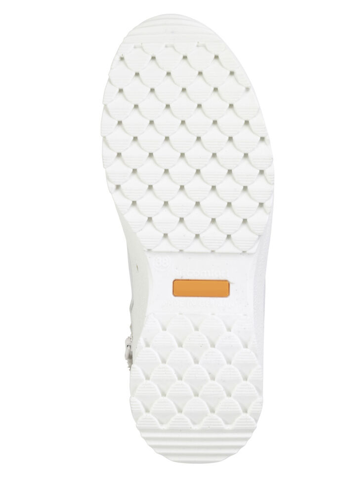 Schnür-Bootie aus echtem Lammfell EISGRAU