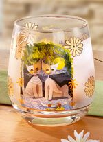 Windlicht aus der Rosina-Wachtmeister-Kollektion GR&Uuml;N-GOLD