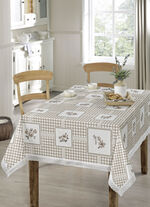 Pflegeleichte Wachstuch-Tischdecke BEIGE