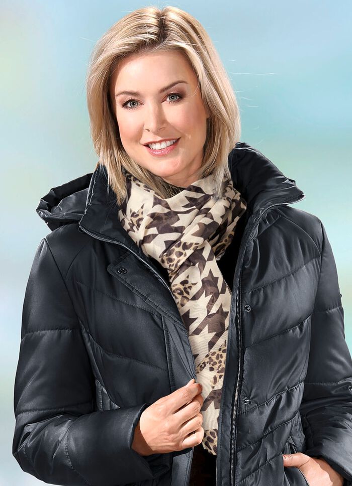 Schal mit Hahnentritt-Dessin 