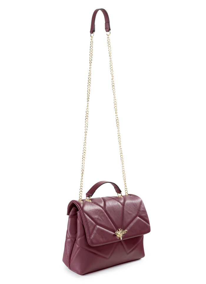 Laurina Tasche mit Kippschloss in extravaganter Libellenform BORDEAUX