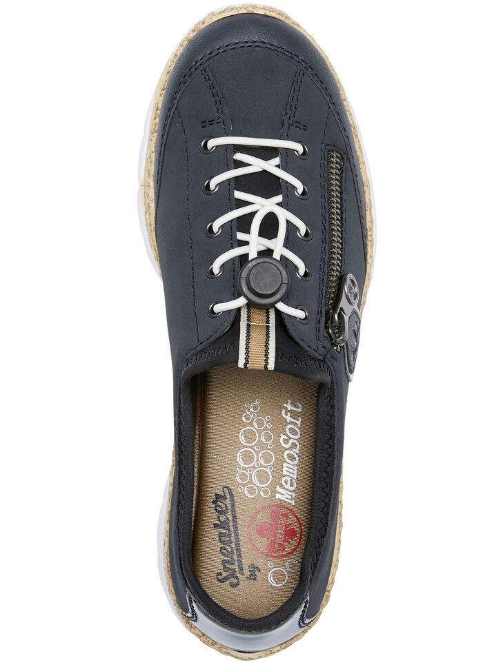 Rieker, sportliche Damen-Sneaker, mit MemoSoft Decksohle DUNKELBLAU