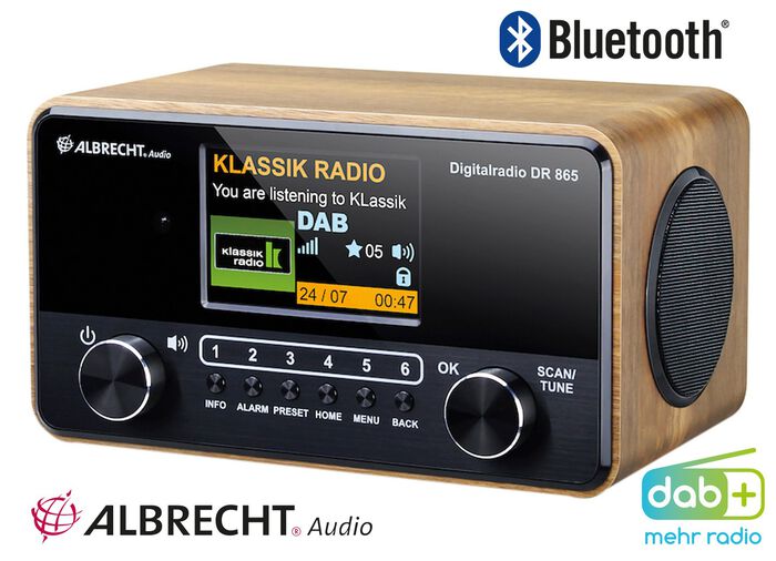 Albrecht DR865 Digital-Radio in edler Holzoptik 