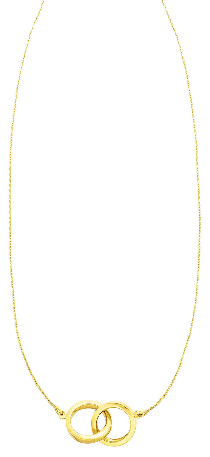 In schönem Design: Halskette mit 2 Ringen 