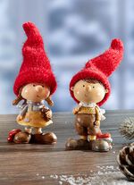 Winterkinder, 2er-Set ROT-BRAUN