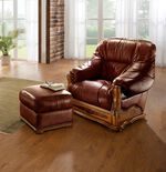 Italienische Polsterm&ouml;bel mit Bezug aus echtem Leder 