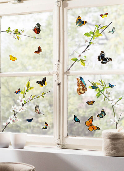 Deko-Sticker aus selbsthaftender Folie 