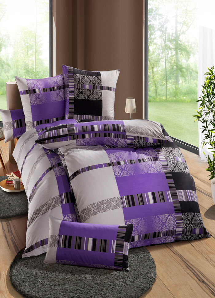 Bettwäsche-Garnitur mit Reißverschluss LILA