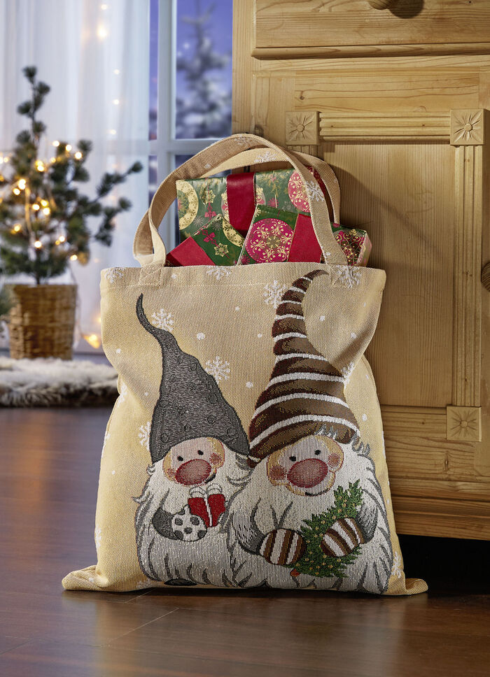 Gobelin-Tasche mit Wichtel-Motiv 