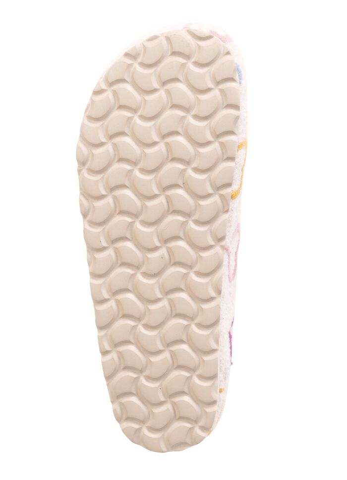 Laurina, klassiche Damen-Hausschuhe, Weite H, mit anatomisch geformtem Fu&szlig;bett ECRU