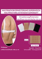 Miss Perfect  Wow 2 Go Viererpack BH-Verlängerungen 1X WEISS, 1X SEKT, 1X PUDER, 1X SCHWARZ