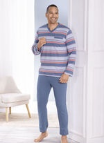 Zweierpack Schlafanz&uuml;ge mit V-Ausschnitt und Brusttasche 