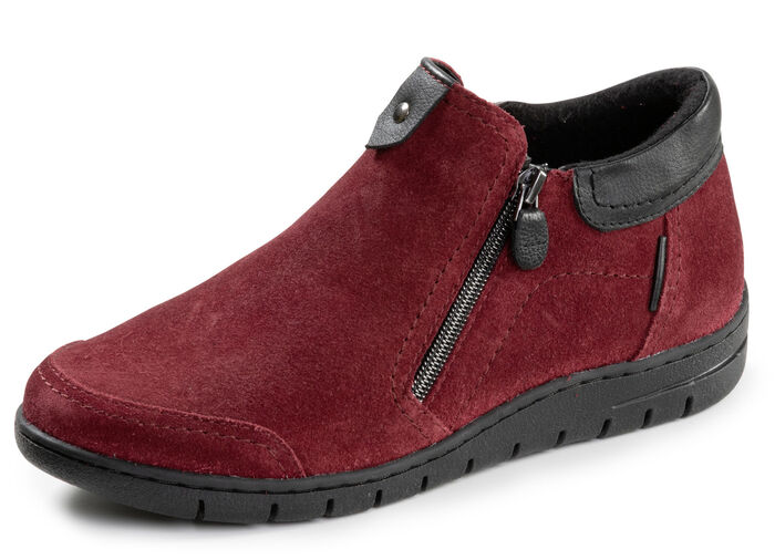 ELENA EDEN, bequeme Damen-Boots, Weite H, mit herausnehmbarem Fu&szlig;bett DUNKELROT